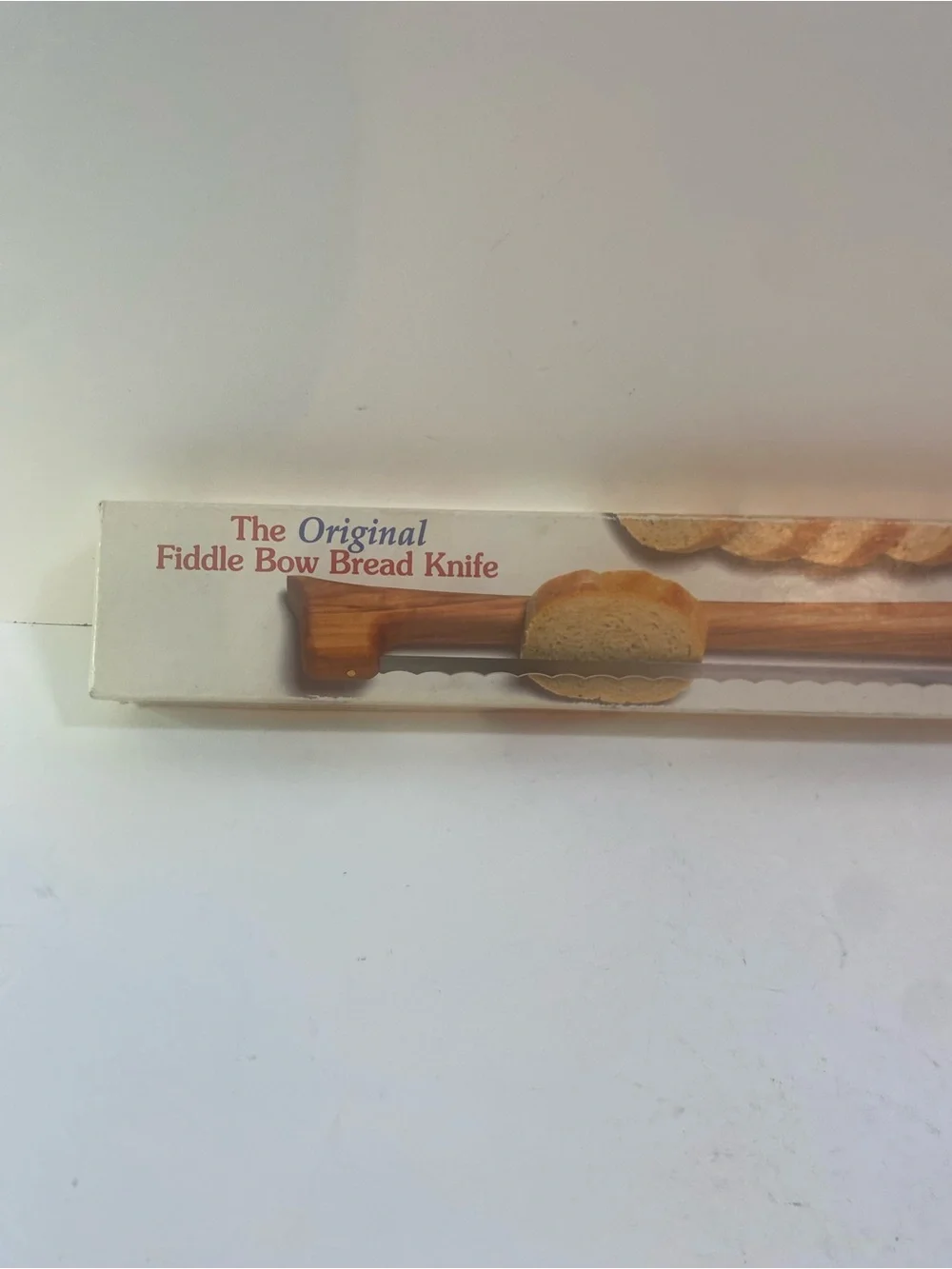 Cherry Mountain Woods Original Wooden Fiddle Bow Bread Knife With Original Box